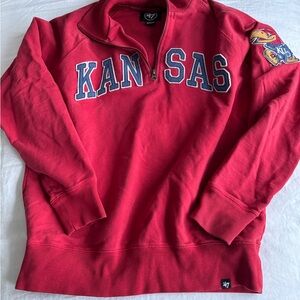 '47 Kansas Jayhawks Red Quarter-Zip Sweatshirt